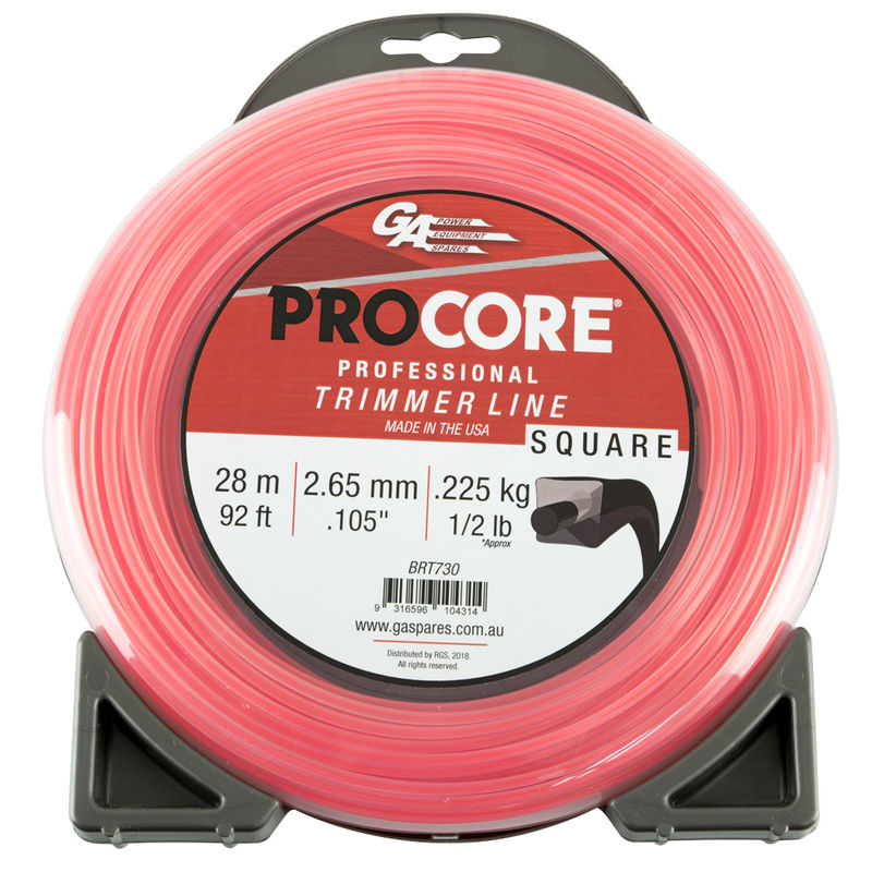 Prokut Trimmer Line Square Pink .105 2.65mm 1/2 Lb 28m Donut
