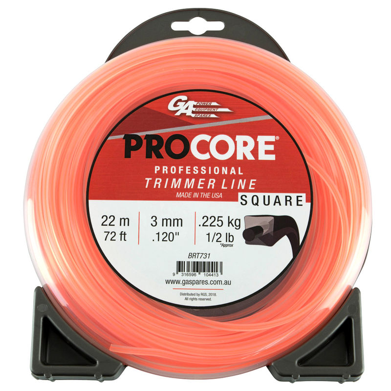 Prokut Trimmer Line Square Orange .120 3mm 1/2lb 22m Donut