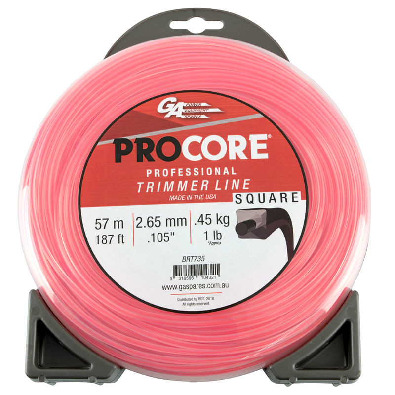 Prokut Trimmer Line Square Pink .105 2.65mm 1 Lb 57m Donut