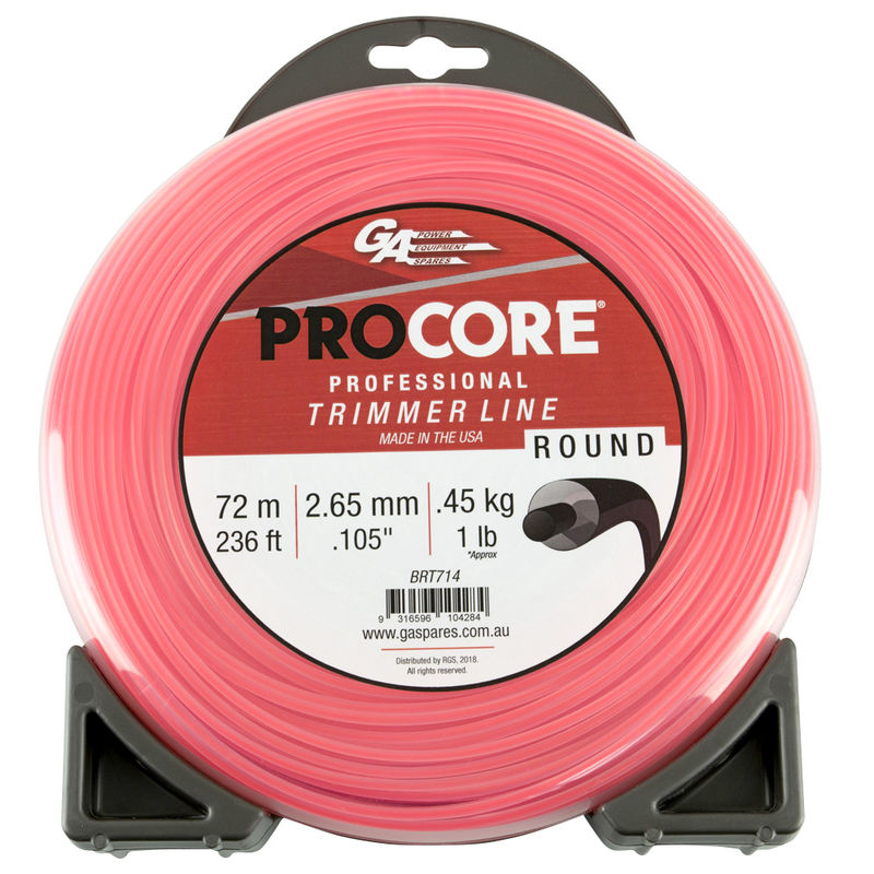 Prokut Trimmer Line Round Pink .105 2.65mm 1 Lb 72m Donut