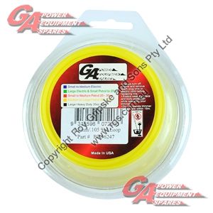 Pro Fit Trimmer Line Yellow .105" / 2.75mm Carded Loop Length 10m