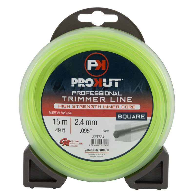 Prokut Trimmer Line Square Green .095 2.4mm 49