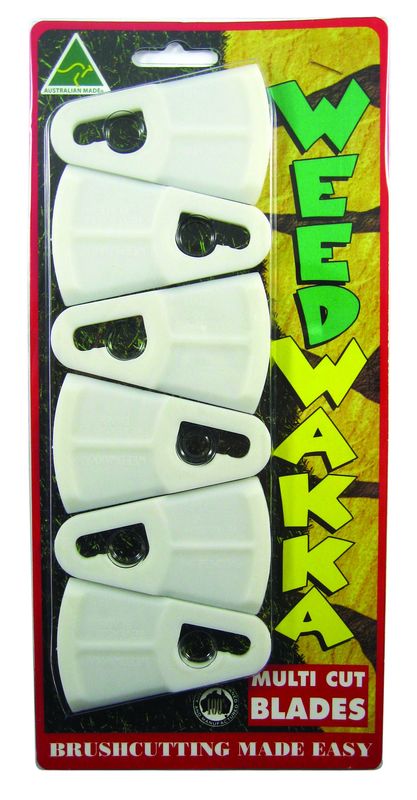 Weedwakka 6 Pack Of Replacement Plastic Blades Skin Packed For Display