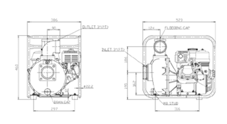 EquipCo Honda GX120 2 Diesel Transfer Pump