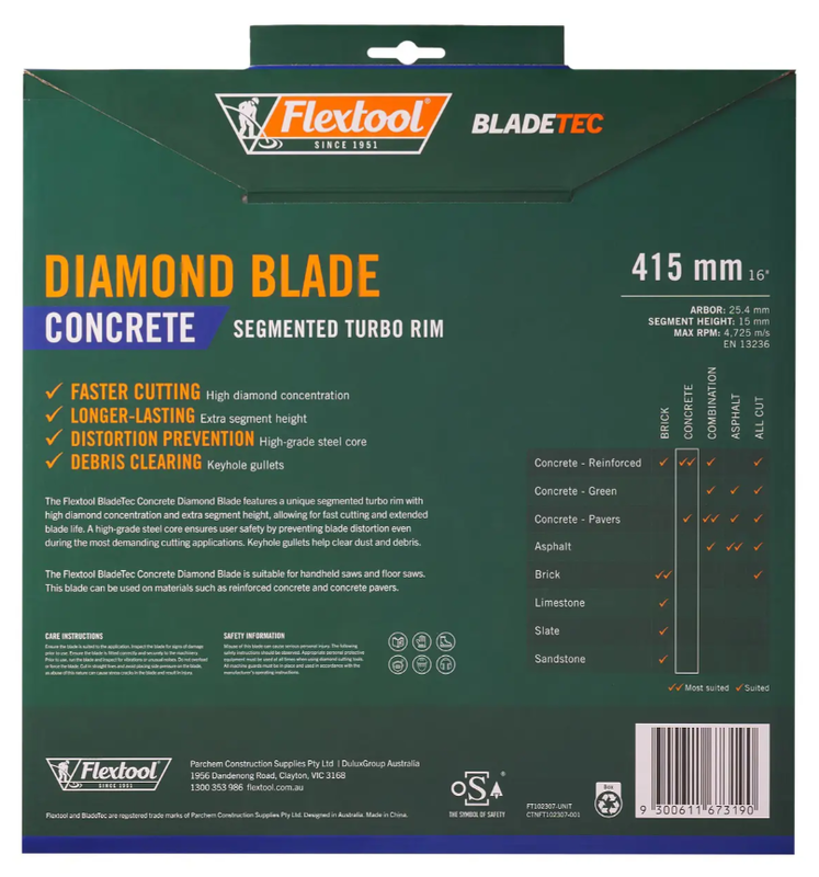 Flextool BladeTec Diamond Blade 14andquot Concrete