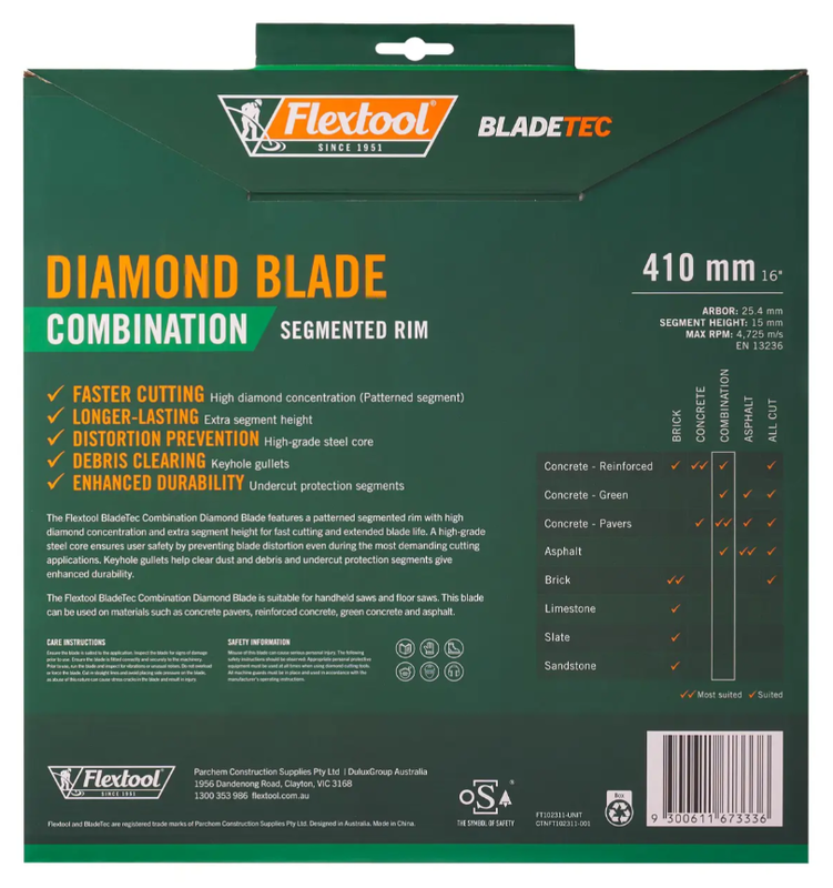 Flextool BladeTec Diamond Blade 14andquot Concrete andamp Asphalt