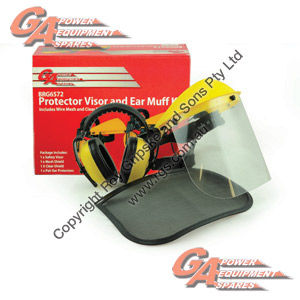 GA Mesh & Clear Safety Shield with Ear Muffs