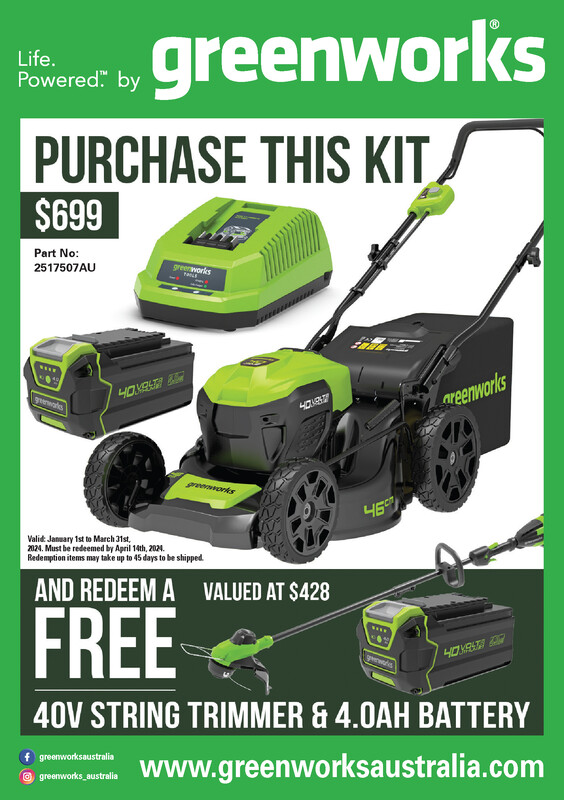Greenworks 40V Mower Kit Battery +amp Charger Inc