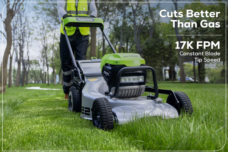 Greenworks 82V Optimus Commercial Alloy 21andquot Mower Kit
