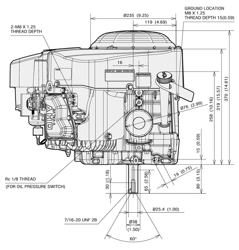 Kawasaki FR600V DS00 S 18hp Verticial Shaft Engine