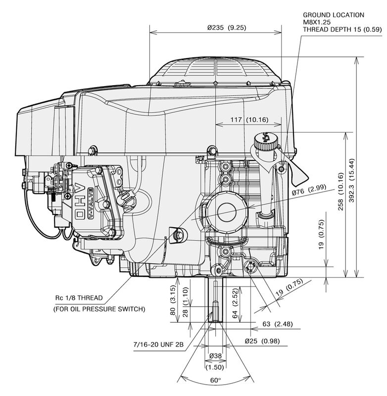 Kawasaki FR691V FS00 S 23hp Verticial Shaft Engine