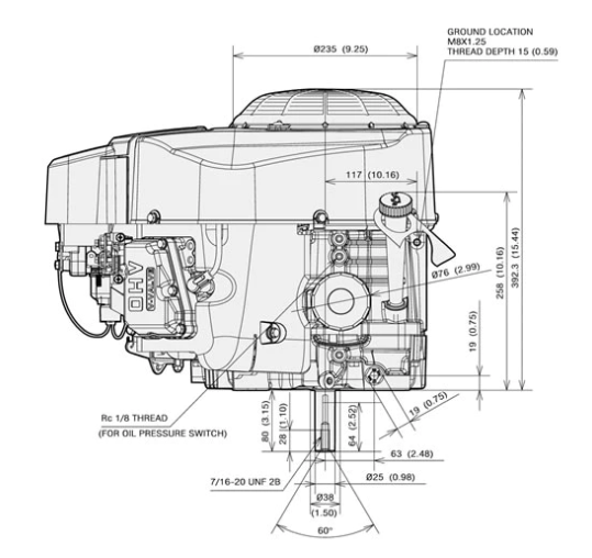 Kawasaki FR730V HS00 S 24HP Vertical Shaft Engine