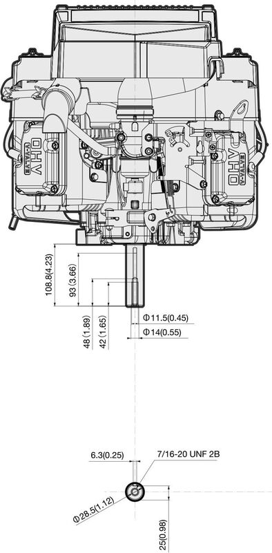 Kawasaki FT730V AS00 S 240HP Vertical Shaft Engine