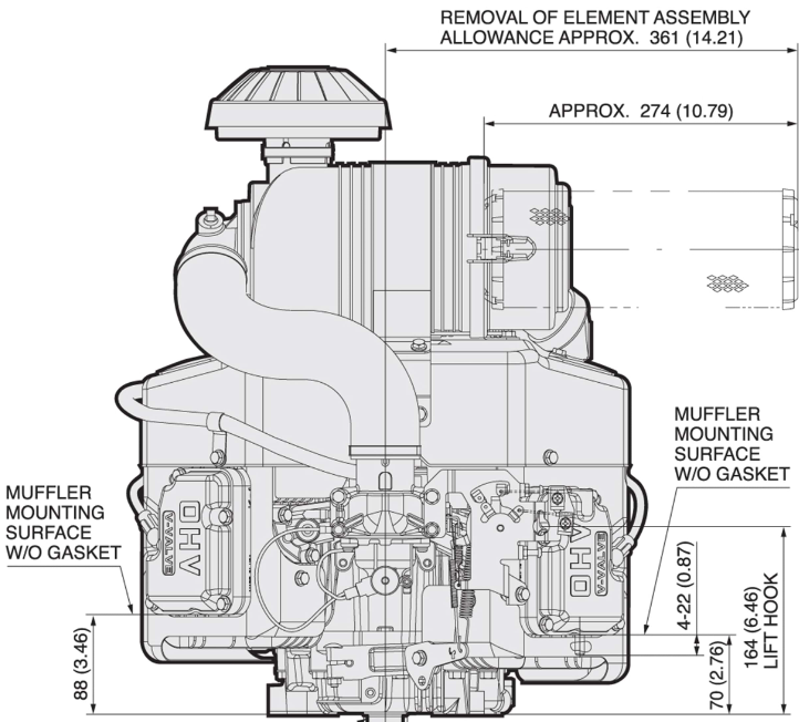 Kawasaki FX691V 22hp 1+quot Vertical Shaft Engine