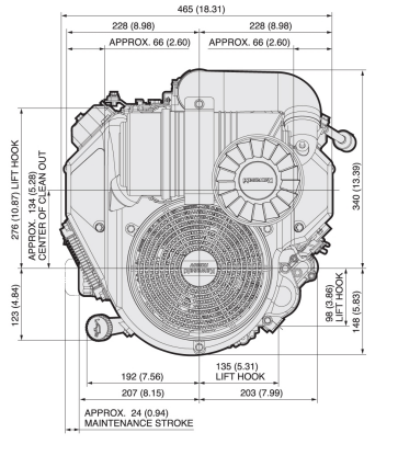 Kawasaki FX850V 27hp Vertical Shaft Engine