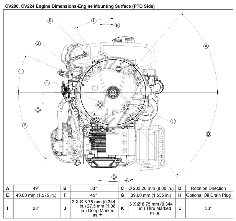 Kohler Command PRO CV224 Vertical Shaft Engine 11hp