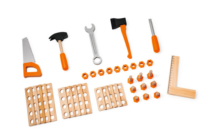 Stihl Childrenand39s Workbench Wood with Wooden Toys