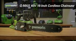 Chainsaw 40V - starting and stopping the unit